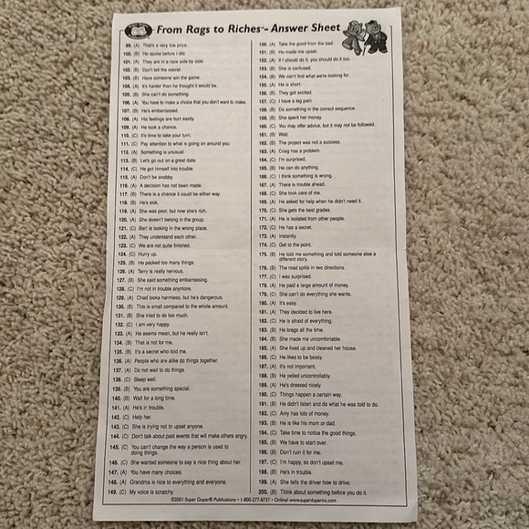 FROM RAGS to RICHES Fun Idioms Board Game Rare Vintage 2001 - Complete - Picture 7 of 12